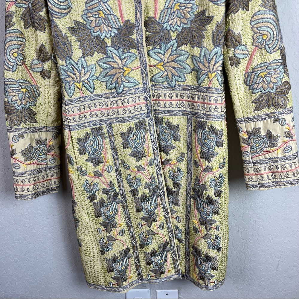 Biya Johnny Was Jacket Silk Embroidered Coat Floral - Picture 6 of 14